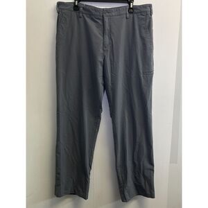 Adidas Mens Performance Golf Straight Leg Pants 38X33 Grey‎ Stretch Side Pocket